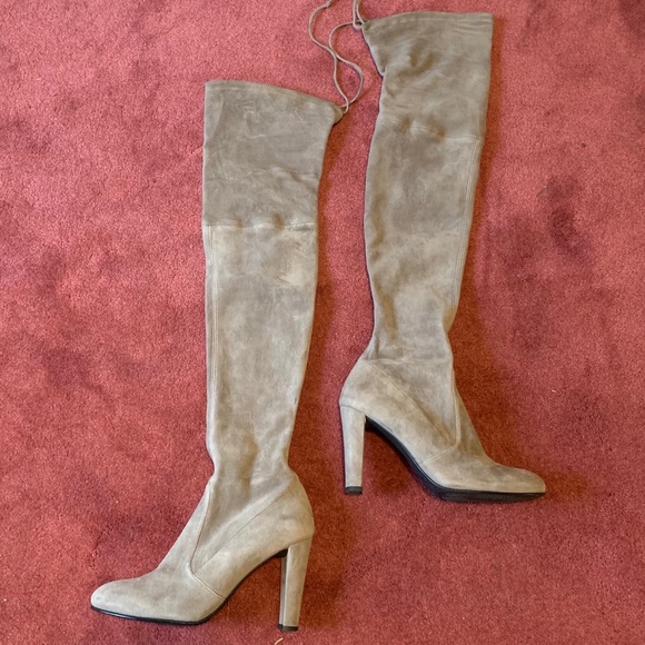 Sale-Stuart Weitzman gray suede highlands like new - Picture 2 of 6